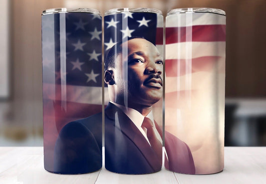 Martin Luther King American Flag Tumbler